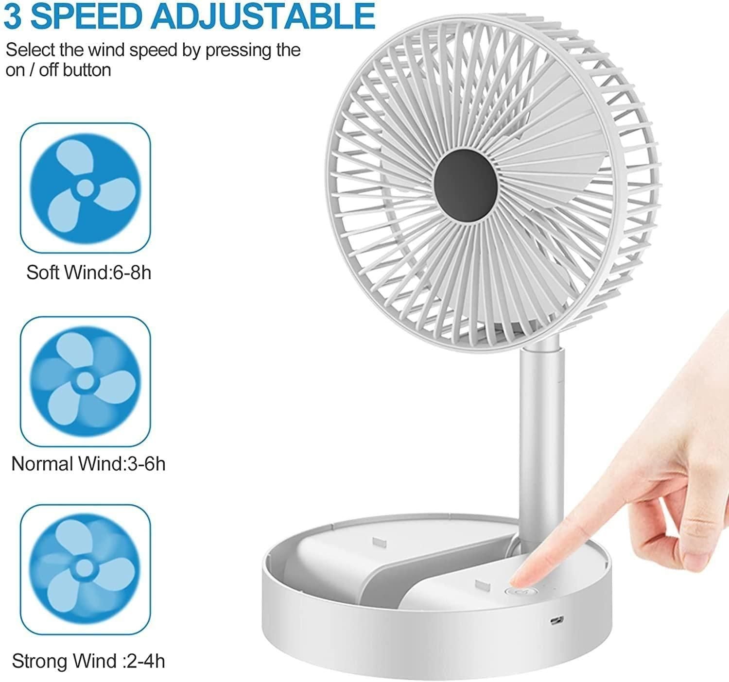 Rechargeable Table Fan - Compact & Powerful