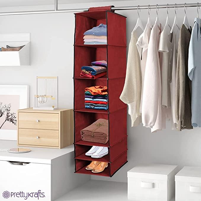 6 Shelves Foldable Wardrobe Organizer