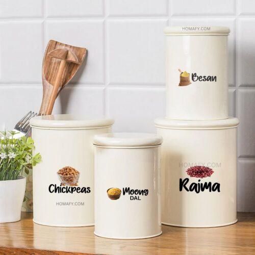 Spice Jar Label Stickers – 60 Pcs
