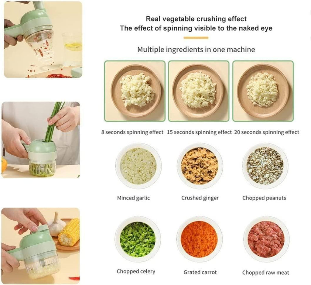 4 in 1 Electric Vegetable Cutter Set